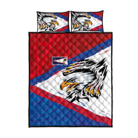 American Samoa Flag Day Quilt Bed Set Polynesian Art Geometric with Flag Brush Style LT03 - Polynesian Pride