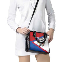 American Samoa Flag Day Shoulder Handbag Polynesian Art Geometric with Flag Brush Style LT03 - Polynesian Pride