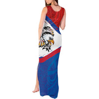 American Samoa Flag Day Tank Maxi Dress Polynesian Art Geometric with Flag Brush Style LT03 - Polynesian Pride
