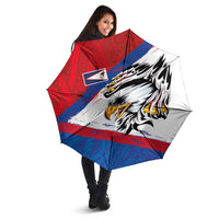 American Samoa Flag Day Umbrella Polynesian Art Geometric with Flag Brush Style LT03 - Polynesian Pride