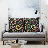Hawaiian Kakau Tattoo Leis and Palaka Pattern Pillow Cover Traditional Aloha Tribal Black Color LT03 - Polynesian Pride