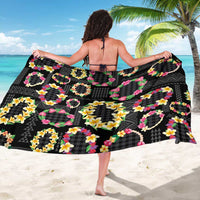 Hawaiian Kakau Tattoo Leis and Palaka Pattern Sarong Traditional Aloha Tribal Black Color LT03 - Polynesian Pride