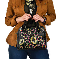Hawaiian Kakau Tattoo Leis and Palaka Pattern Shoulder Handbag Traditional Aloha Tribal Black Color LT03 - Polynesian Pride