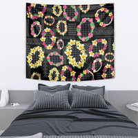 Hawaiian Kakau Tattoo Leis and Palaka Pattern Tapestry Traditional Aloha Tribal Black Color LT03 - Polynesian Pride