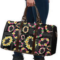 Hawaiian Kakau Tattoo Leis and Palaka Pattern Travel Bag Traditional Aloha Tribal Black Color LT03 - Polynesian Pride