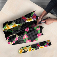 Hawaiian Kakau Tattoo Leis and Palaka Pattern Umbrella Traditional Aloha Tribal Black Color LT03 - Polynesian Pride