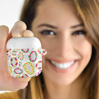 Hawaiian Kakau Tattoo Leis and Palaka Pattern AirPods Case Traditional Aloha Tribal White Color LT03 - Polynesian Pride