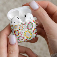 Hawaiian Kakau Tattoo Leis and Palaka Pattern AirPods Case Traditional Aloha Tribal White Color LT03 - Polynesian Pride