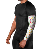Hawaiian Kakau Tattoo Leis and Palaka Pattern Arm Sleeves Traditional Aloha Tribal White Color LT03 - Polynesian Pride