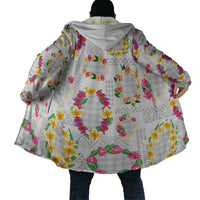 Hawaiian Kakau Tattoo Leis and Palaka Pattern Cloak Traditional Aloha Tribal White Color LT03 - Polynesian Pride