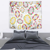 Hawaiian Kakau Tattoo Leis and Palaka Pattern Tapestry Traditional Aloha Tribal White Color LT03 - Polynesian Pride