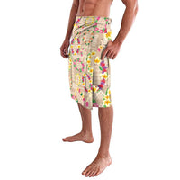 Hawaiian Kakau Tattoo Leis and Palaka Pattern Lavalava Traditional Aloha Tribal Beige Color LT03 - Polynesian Pride