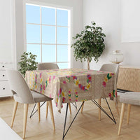 Hawaiian Kakau Tattoo Leis and Palaka Pattern Tablecloth Traditional Aloha Tribal Beige Color LT03 - Polynesian Pride