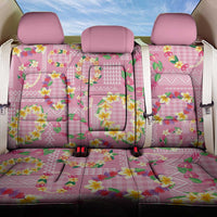 Hawaiian Leis Back Car Seat Cover Kakau Tattoos and Palaka Pastel Pink Color LT03 One Size Pink - Polynesian Pride