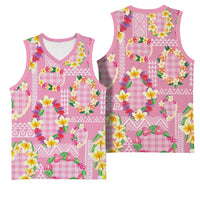 Hawaiian Leis Basketball Jersey Kakau Tattoos and Palaka Pastel Pink Color