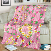 Hawaiian Leis Blanket Kakau Tattoos and Palaka Pastel Pink Color LT03 - Polynesian Pride