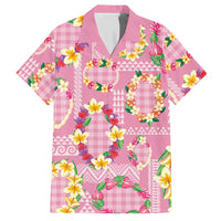 Hawaiian Leis Hawaiian Shirt Kakau Tattoos and Palaka Pastel Pink Color LT03 Pink - Polynesian Pride