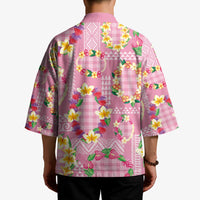 Hawaiian Leis Kimono Kakau Tattoos and Palaka Pastel Pink Color LT03 - Polynesian Pride