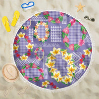Hawaiian Leis Beach Blanket Kakau Tattoos and Palaka Pastel Purple Color LT03 One Size 150cm Purple - Polynesian Pride