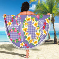 Hawaiian Leis Beach Blanket Kakau Tattoos and Palaka Pastel Purple Color LT03 - Polynesian Pride