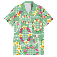 Hawaiian Leis Hawaiian Shirt Kakau Tattoos and Palaka Pastel Green Color LT03 Green - Polynesian Pride