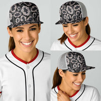 Hawaiian Leis Baseball Net Cap Kakau Tattoos and Palaka Pastel Grayscale LT03 - Polynesian Pride