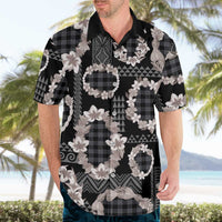 Hawaiian Leis Hawaiian Shirt Kakau Tattoos and Palaka Pastel Grayscale LT03 - Polynesian Pride