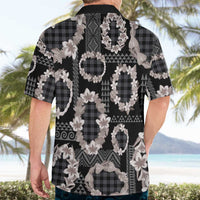 Hawaiian Leis Hawaiian Shirt Kakau Tattoos and Palaka Pastel Grayscale LT03 - Polynesian Pride