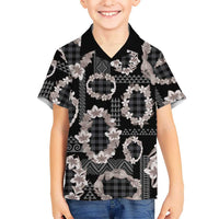 Hawaiian Leis Hawaiian Shirt Kakau Tattoos and Palaka Pastel Grayscale LT03 - Polynesian Pride