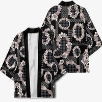 Hawaiian Leis Kimono Kakau Tattoos and Palaka Pastel Grayscale LT03 - Polynesian Pride