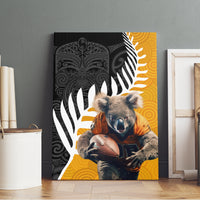New Zealand and Australia Rugby Canvas Wall Art Koala and Maori Warrior Together