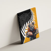 New Zealand and Australia Rugby Canvas Wall Art Koala and Maori Warrior Together