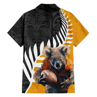 New Zealand and Australia Rugby Hawaiian Shirt Koala and Maori Warrior Together LT03 - Polynesian Pride