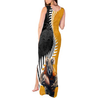 New Zealand and Australia Rugby Tank Maxi Dress Koala and Maori Warrior Together LT03 - Polynesian Pride