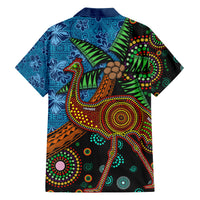 Fiji and Australia Hawaiian Shirt Palm Tree and Abogirinal Emu LT03 - Polynesian Pride
