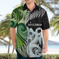 New Zealand Koru Natural Hawaiian Shirt Manaia and Silver Fern Maori Pattern LT03 - Polynesian Pride