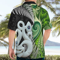 New Zealand Koru Natural Hawaiian Shirt Manaia and Silver Fern Maori Pattern LT03 - Polynesian Pride