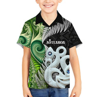 New Zealand Koru Natural Hawaiian Shirt Manaia and Silver Fern Maori Pattern LT03 - Polynesian Pride