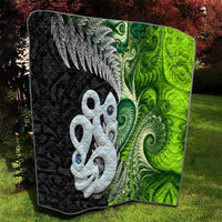 New Zealand Koru Natural Quilt Manaia and Silver Fern Maori Pattern