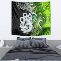 New Zealand Koru Natural Tapestry Manaia and Silver Fern Maori Pattern
