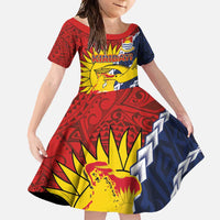 Kiribati Independence Day Family Matching Mermaid Dress and Hawaiian Shirt Polynesian and Melanesian Art Tattoo