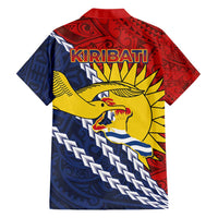 Kiribati Independence Day Family Matching Short Sleeve Bodycon Dress and Hawaiian Shirt Polynesian and Melanesian Art Tattoo