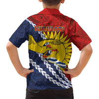 Kiribati Independence Day Family Matching Tank Maxi Dress and Hawaiian Shirt Polynesian and Melanesian Art Tattoo