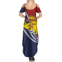 Kiribati Independence Day Summer Maxi Dress Polynesian and Melanesian Art Tattoo