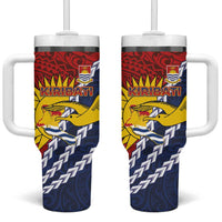 Kiribati Independence Day Tumbler With Handle Polynesian and Melanesian Art Tattoo