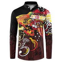 Papua New Guinea 2025 Button Sweatshirt 50th Independence Day Anniversary LT03 Red - Polynesian Pride