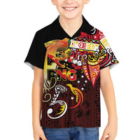 Papua New Guinea 2025 Family Matching Off Shoulder Short Dress and Hawaiian Shirt 50th Independence Day Anniversary