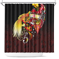 Papua New Guinea 2025 Shower Curtain 50th Independence Day Anniversary LT03 Red - Polynesian Pride