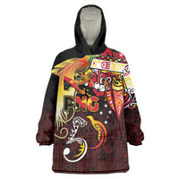 Papua New Guinea 2025 Wearable Blanket Hoodie 50th Independence Day Anniversary LT03 One Size Red - Polynesian Pride