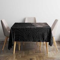 Hawaiian Tropical Plants and Chameleon Tablecloth Polynesian Art Grayscale LT03 - Polynesian Pride